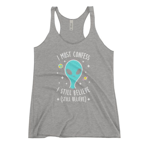 Alien I must Confess I Still Believe Women's Racerback Tank - Image 2