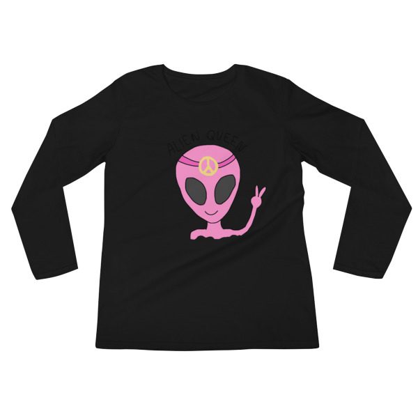 Alien Queen Ladies’ Long Sleeve T-Shirt - Image 4