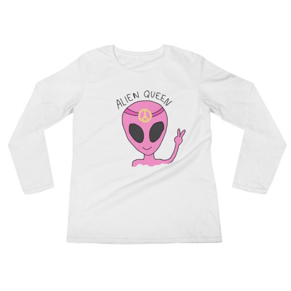 Alien Queen Ladies’ Long Sleeve T-Shirt - Image 2
