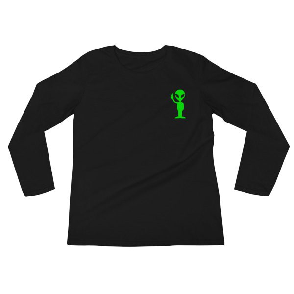 Alien Peace Ladies’ Long Sleeve T-Shirt - Image 4