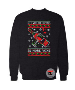 Alcohol Wine Lover Ugly Christmas Sweatshirt