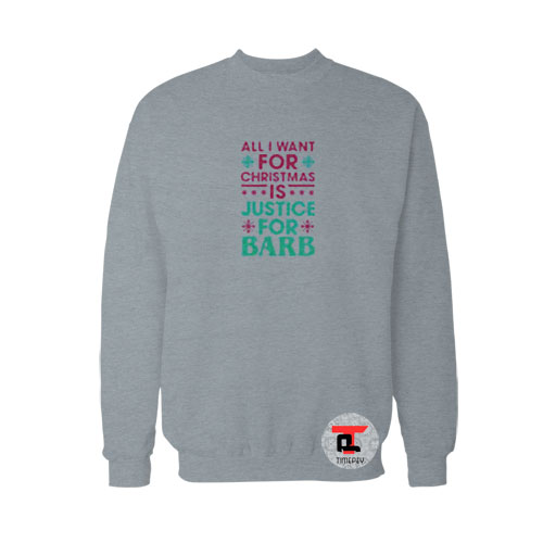 All i want for christmas justice Ugly Christmas Sweatshirt