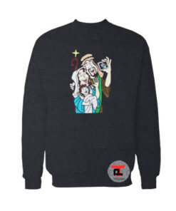 Baby Jesus Selfie Ugly Christmas Sweatshirt