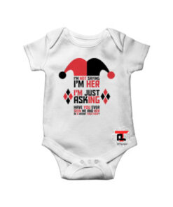 Alternative view of I'm Not Saying I'm Harley Quinn Ladies Baby Onesie