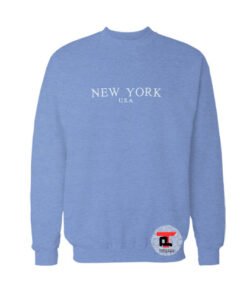 New York USA Light Blue Sweatshirt