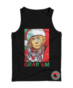 Santa Trump Cat Reindeer Grab 'em Tank Top