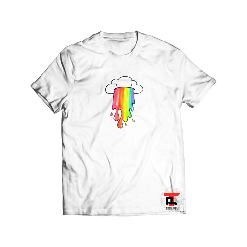 Cloud Overlay Rainbow Short-Sleeve Unisex T-Shirt