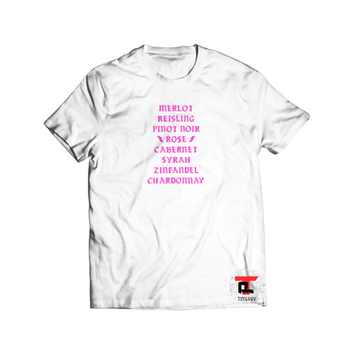 Merlot Reisling Pinot Noir Rose Short-Sleeve Unisex T-Shirt