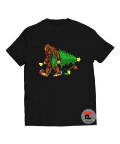 Bigfoot Christmas Tree Viral Fashion T Shirt
