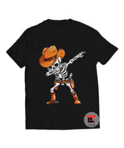 Dabbing Cowboy Skeleton Halloween Viral Fashion T Shirt