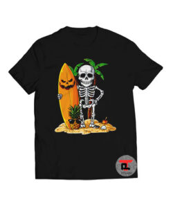 Skeleton Surfing Halloween Viral Fashion T Shirt