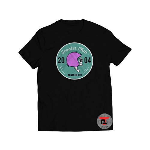 Miami Beach Scooter Club Tri-Blend Viral Fashion T-Shirt