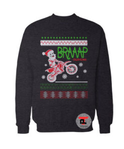 Braaap Santa Ugly Christmas Viral Fashion Sweatshirt