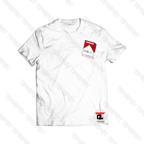 Brandy Melville Fitted White Fuk U Cigarette Box Viral Fashion T Shirt