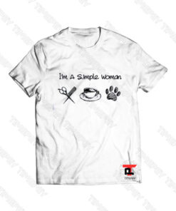I m A Simple Woman Hairstylist Coffee Paw Dog Viral Fashion T Shirt