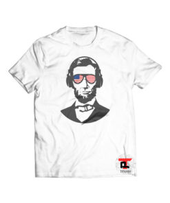 Lincoln Hipster Sunglasses Americana Flag Viral Fashion T Shirt