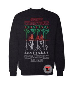 Merry Christmas The Upside Down Stranger Things Ugly Christmas Viral Fashion Sweatshirt
