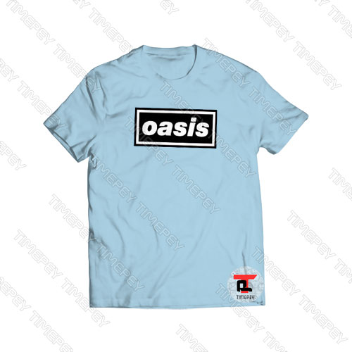 Oasis Logo Light Blue Viral Fashion T Shirt