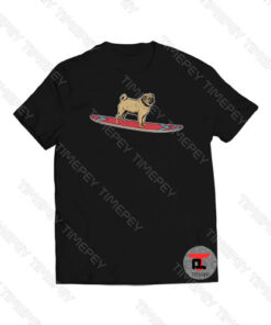 Surfing Pug Dog Viral Fashion T Shirt