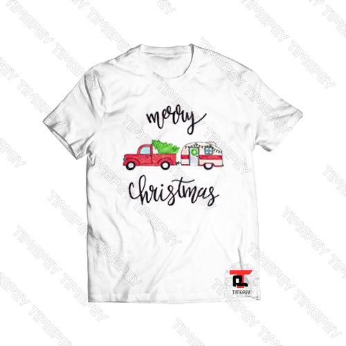 merry christmas classic car mini retro vintage Viral Fashion T Shirt