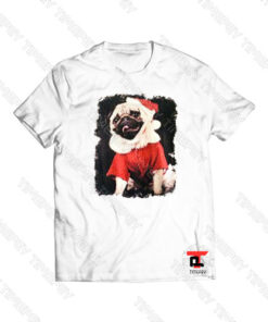 Cute Santa Pug White Christmas Viral Fashion T Shirt