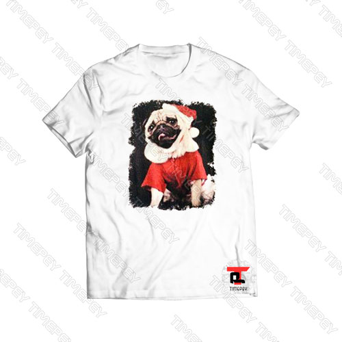 Cute Santa Pug White Christmas Viral Fashion T Shirt