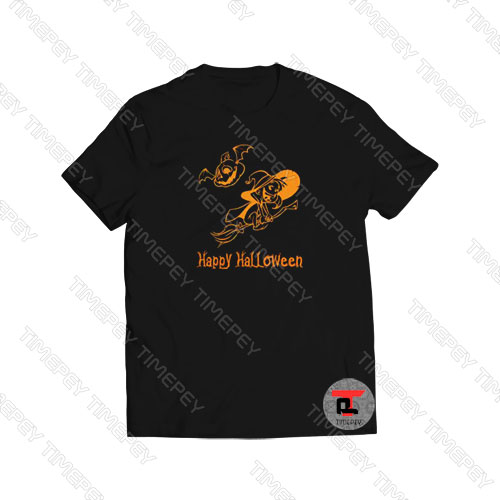 Happy Halloween Witch And Flying Pumpkin Viral Fashion T Shirt