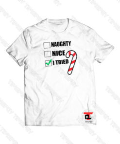 Naughty Nice I Tried Christmas Viral Fashion T Shirt