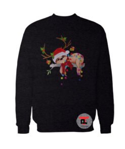 Sloth Santa reindeer Christmas Viral Fashion Sweatshirt