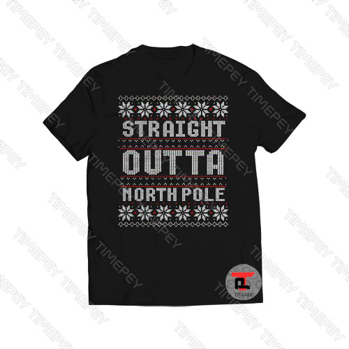 Straight Outta North Pole Christmas Viral Fashion T Shirt