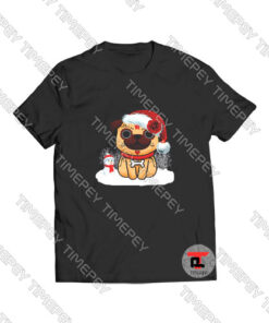 Sugar Skull Pug With Santa Hat Christmas Viral Fashion T Shirt