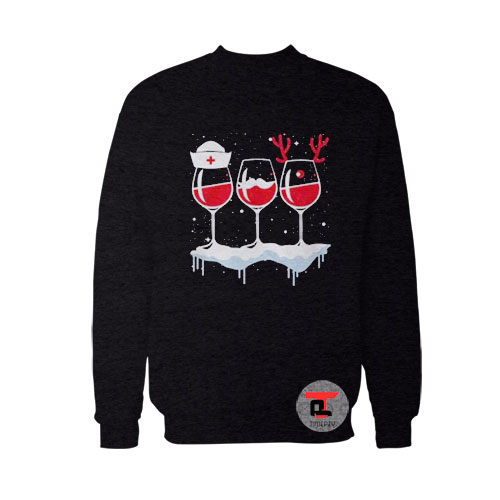 Wine Nurse Christmas Viral Fashion Sweatshirt