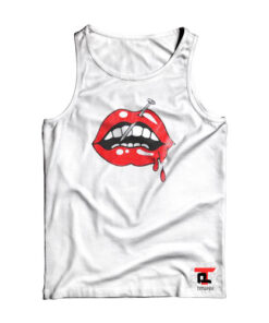 Broken Red Lips Viral Fashion Tank Top