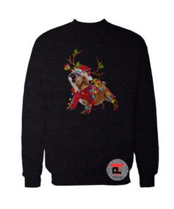 Bulldog Reindeer Santa Christmas Viral Fashion Sweatshirt