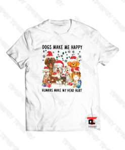 Christmas dogs make me happy Viral Fashion T Shirt