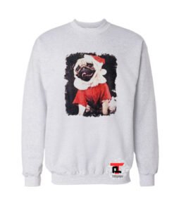 Cute Santa Pug White Christmas Viral Fashion Sweatshirt