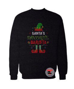 Elf Santa’s Favorite Barista Viral Fashion Sweatshirt