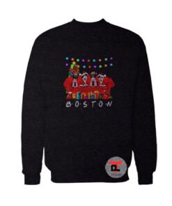 Friends Boston Terrier Christmas Viral Fashion Sweatshirt