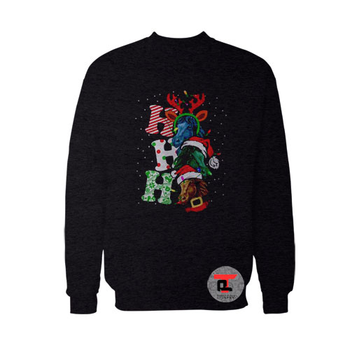 Horse Merry Christmas Ho Ho Ho Viral Fashion Sweatshirt