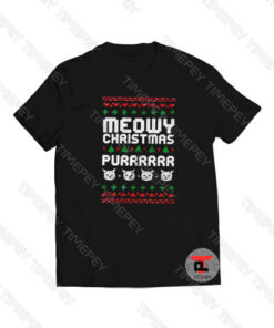 Meowy Christmas Purrrr Viral Fashion T Shirt