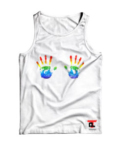 Rainbow Painted Hand Viral Fashion Tank Top