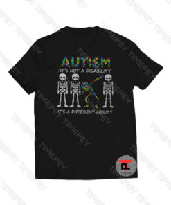 Skellington dabbing Autism Viral Fashion T Shirt