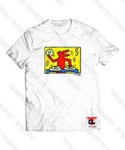 Vintage DJ Dog Keith Haring Viral Fashion T Shirt