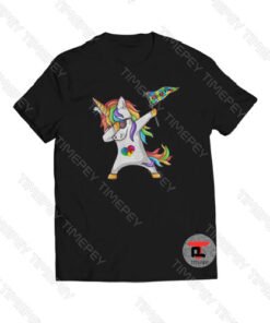 Autism Unicorn Dabbing Viral Fashion T Shirt