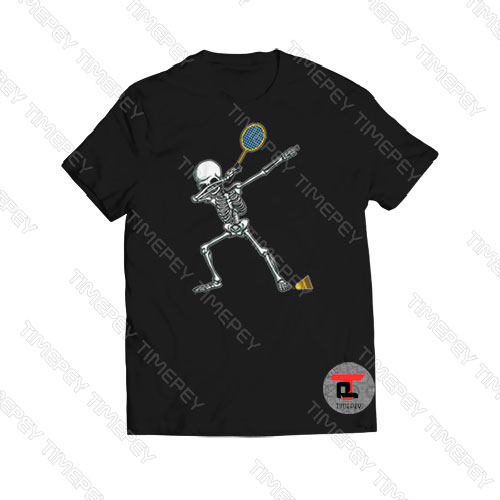 Badminton Dabbing Skeleton Dab Dance Viral Fashion T Shirt