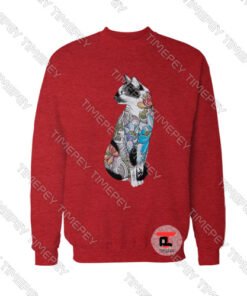 Cat in Lotus Tattoo Viral Fashion Sweatshirt