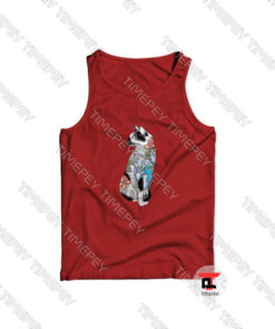 Cat in Lotus Tattoo Viral Fashion Tank Top