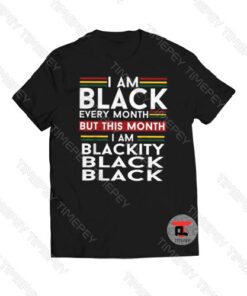 I Am Black Every Month Line Logo Viral Fashion T Shirt