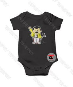 Freddie Mercury Queen Inspired Cartoon Baby Onesie