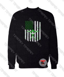 Hockey USA Flag Irish Shamrock Viral Fashion Sweatshirt